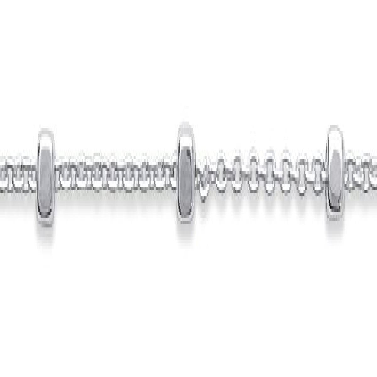 Bracelet AG925 Gourmette Maille Torsadée Longueur Réglable Édition Limitée – Argent 925