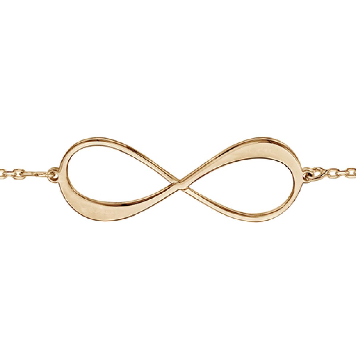 Bracelet simple avec plaque gravée – Or jaune 18 carats, longueur réglable pour femme
