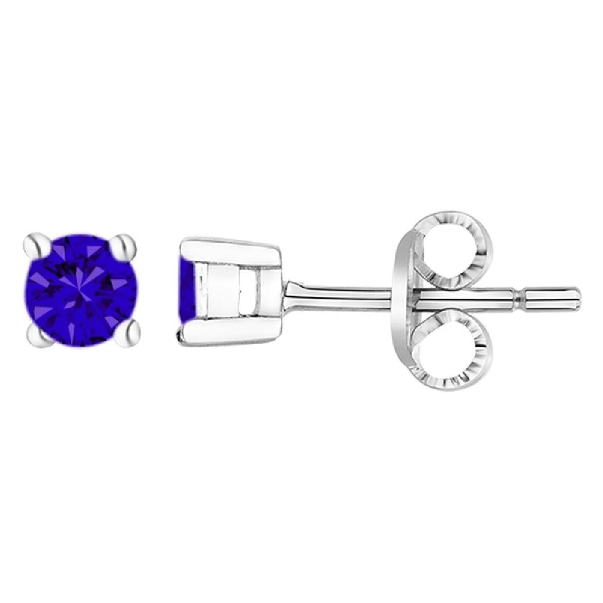 Boucles d'oreilles Puce Fermeture Papillon En Métal Rhodié AG925 – Argent Rhodié 925/1000