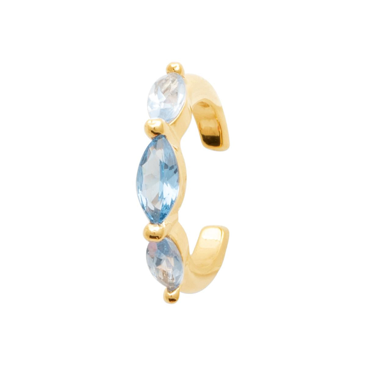 Boucles d'Oreilles Aloïze Collection Signature Prisme Céleste Ivoire Or Jaune 18 Carats