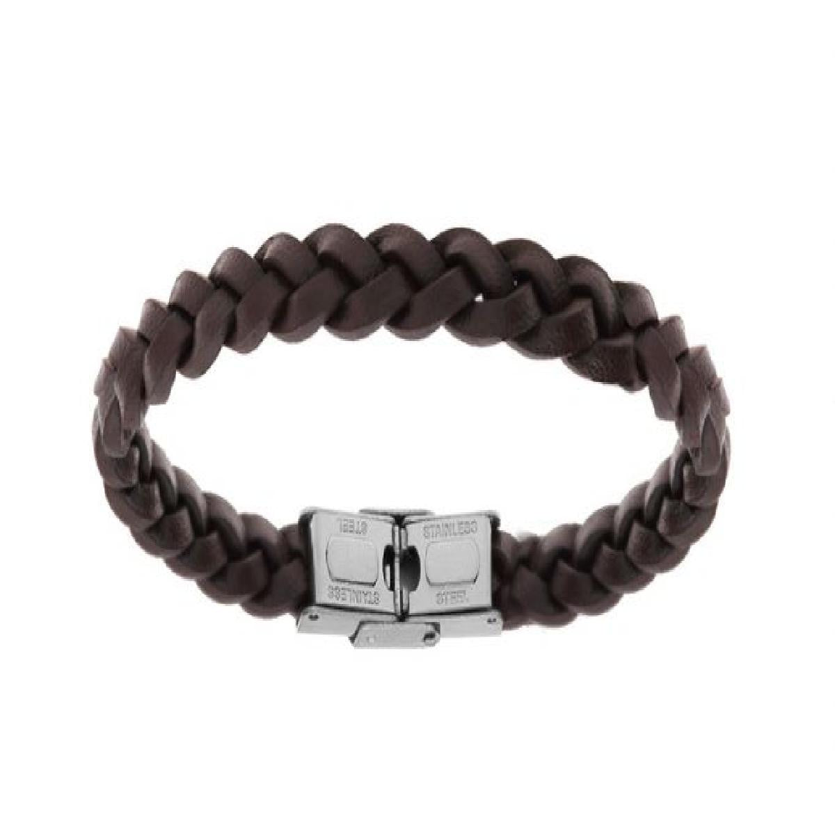 Bracelet Tressé en Cuir Bovin Marron Clair, Modèle Intemporel et Discret – Cuir Bovin Marron Clair