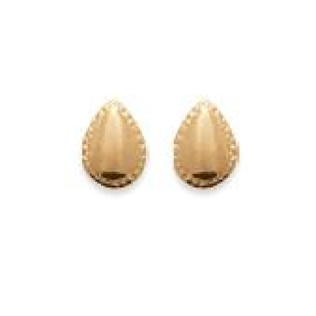 Boutons d'Oreilles Modèle Cléo II – Or Jaune 18 Carats, Finition Satinée Pour Oreilles Sensibles