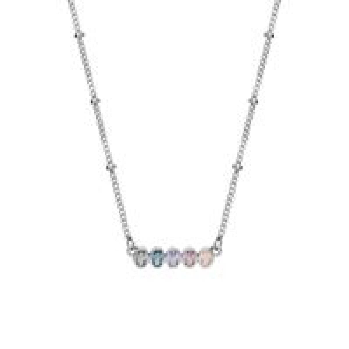 Colliers Simples +P. Couleur Longueur Réglable Satiné Zirconium Edition – Argent 925