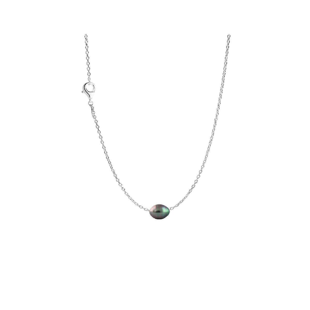Collier Chaîne Forçat AG925 – Argent Rhodié 925/1000 Longueur Réglable 40 à 45 cm