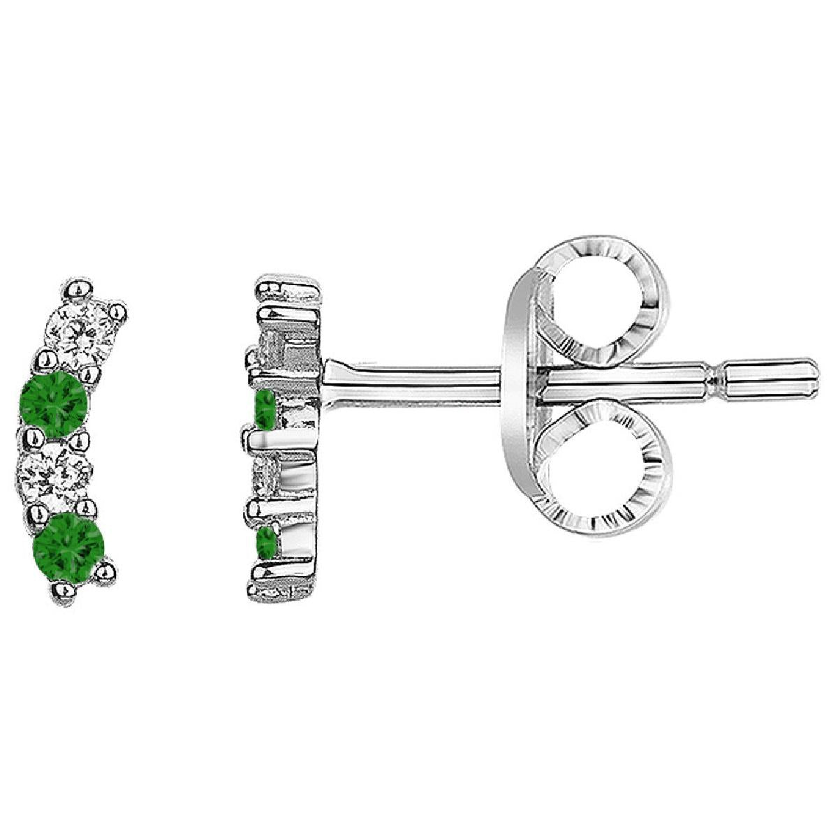 Boutons D'Oreille Pierres De Couleur AG925 – Zirconium