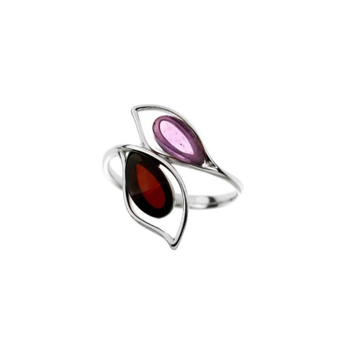 Bracelet Maille Tressée Compositions Multicolores – Argent 925 et Ambre Naturelle
