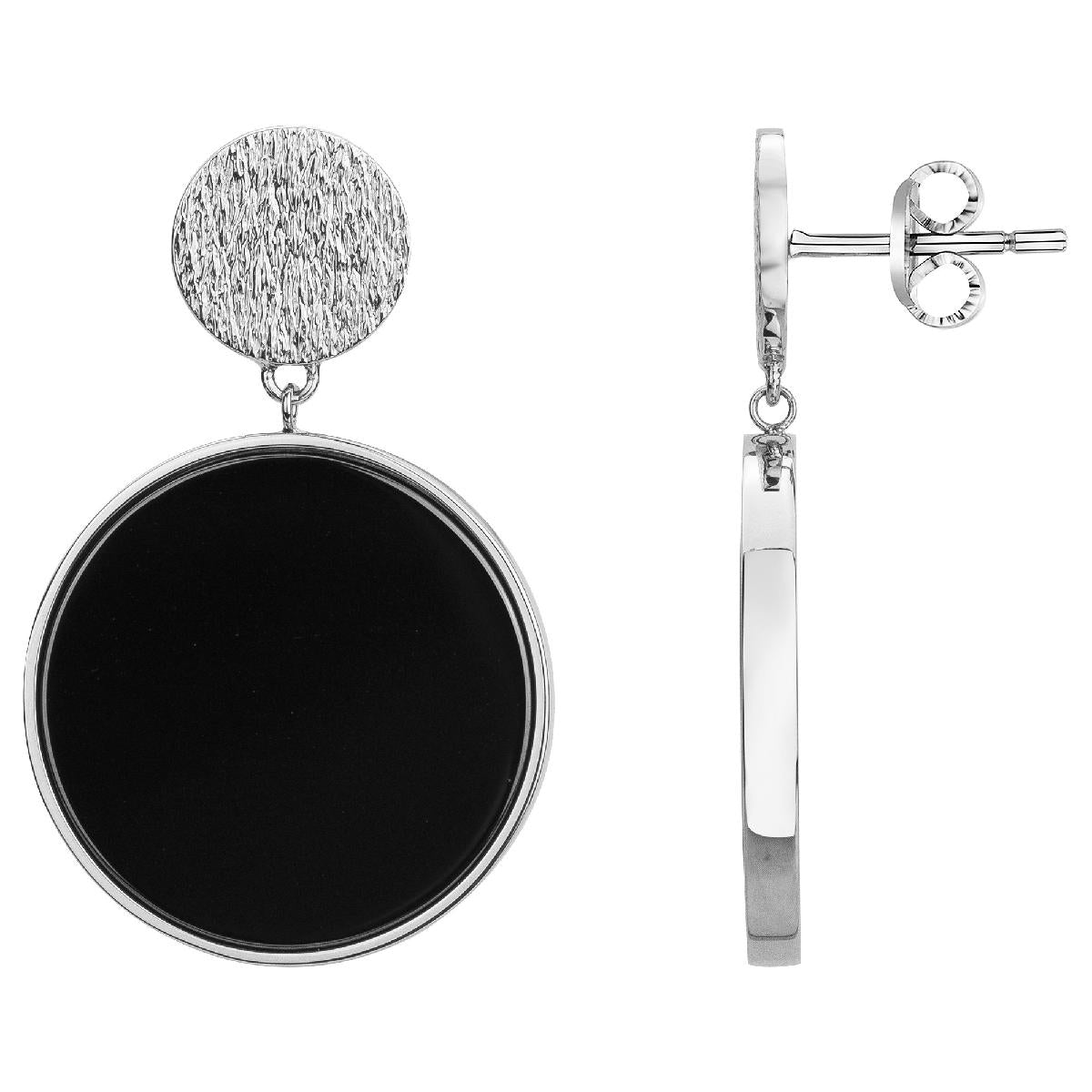 Boucles d'oreilles BO – Acier et Céramique