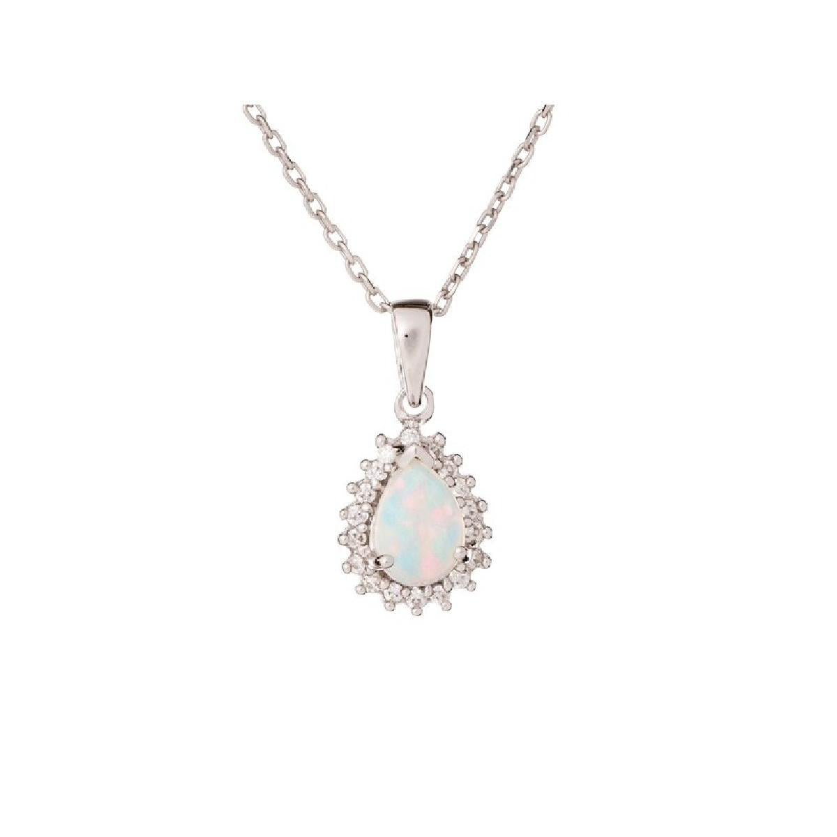 Collier Souple P. Blanches Opale – Argent 925