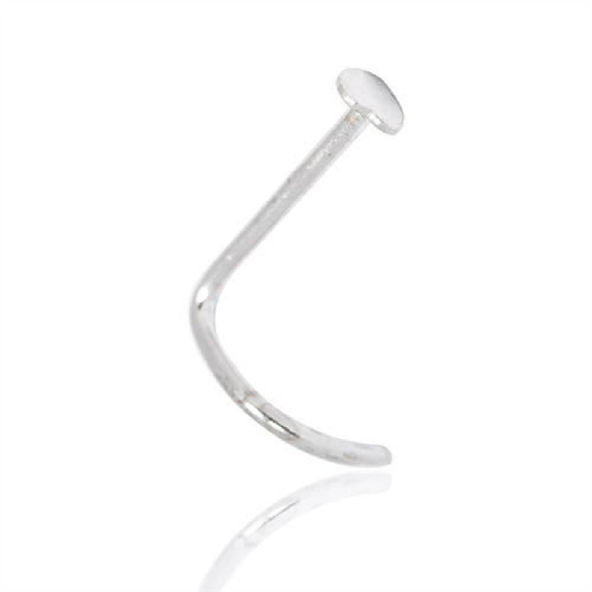 Piercing – AU750 Gravé Soleil Céleste et Croix Stylisée Fine – Or Jaune 18 Carats