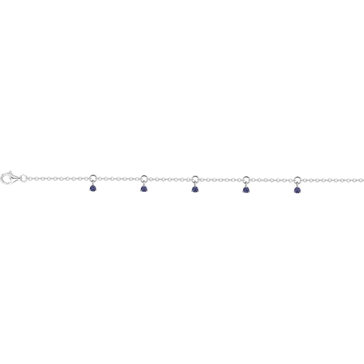 Bracelets Simples Tressés En Maille Fine Et Finition Satinée PCouleur Argent 925 Zirconium