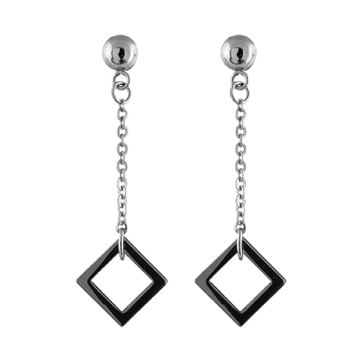 Boucles d'oreilles ALOÏZE Collection Céleste Modèle Vario 10 Lignes – Acier Inoxydable
