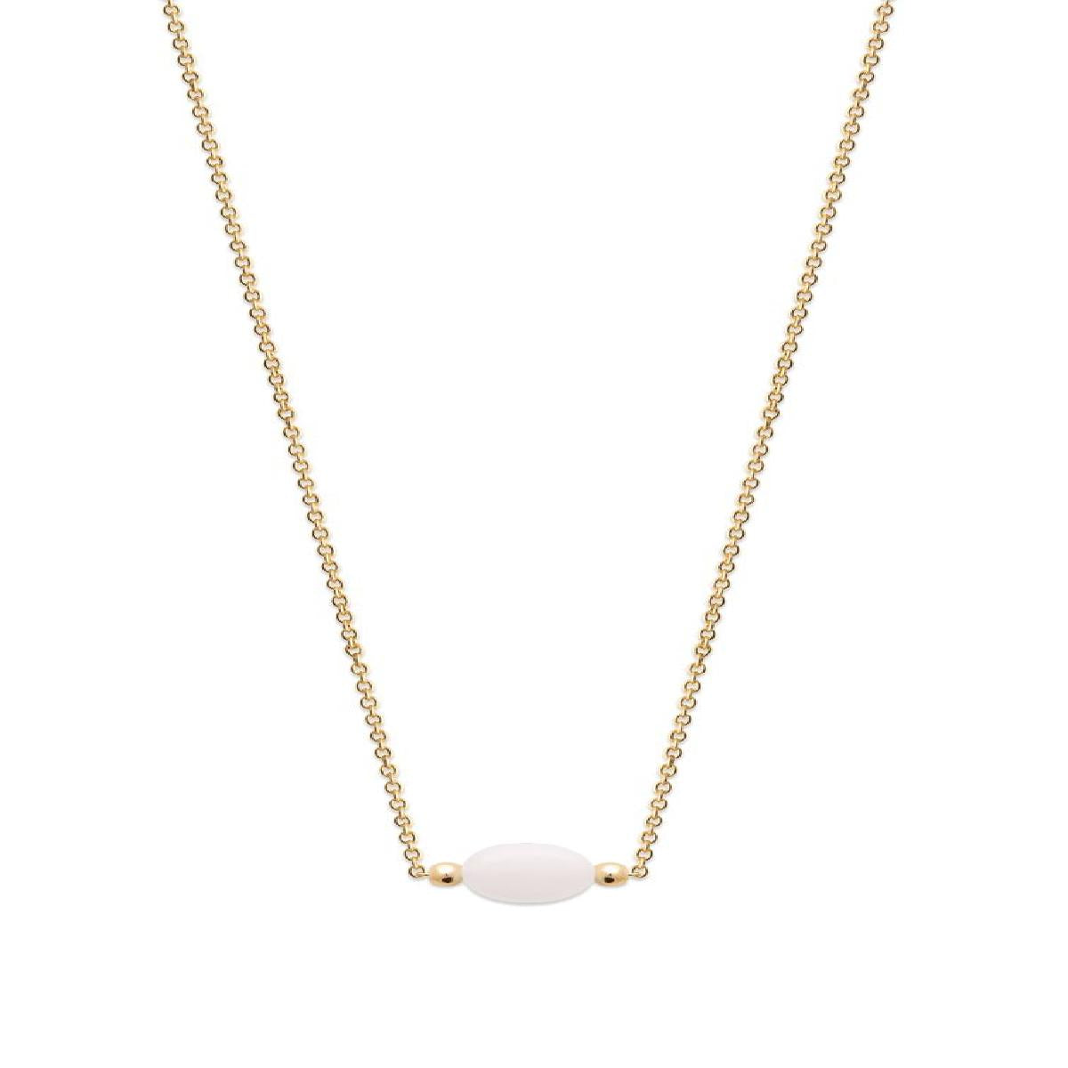 Collier Simple Aloïze Collection Lune Élément Vintage – Pierre de Lune Naturelle
