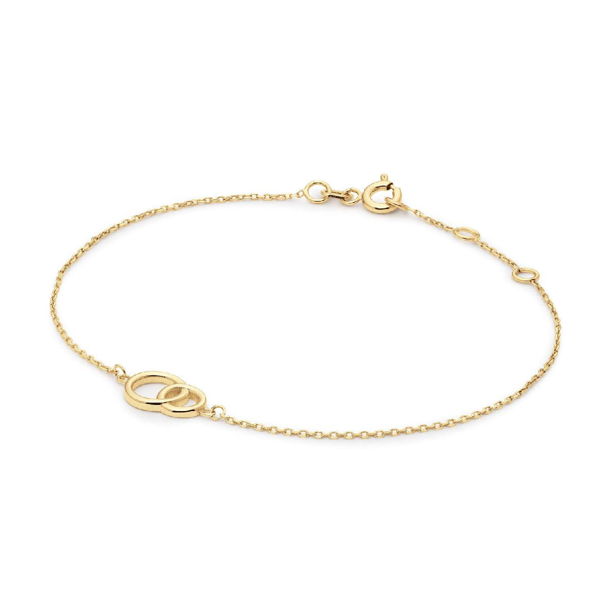 Bracelet Simple Modèle Classique Longueur Réglable Finement Poli Or Jaune 18 Carats