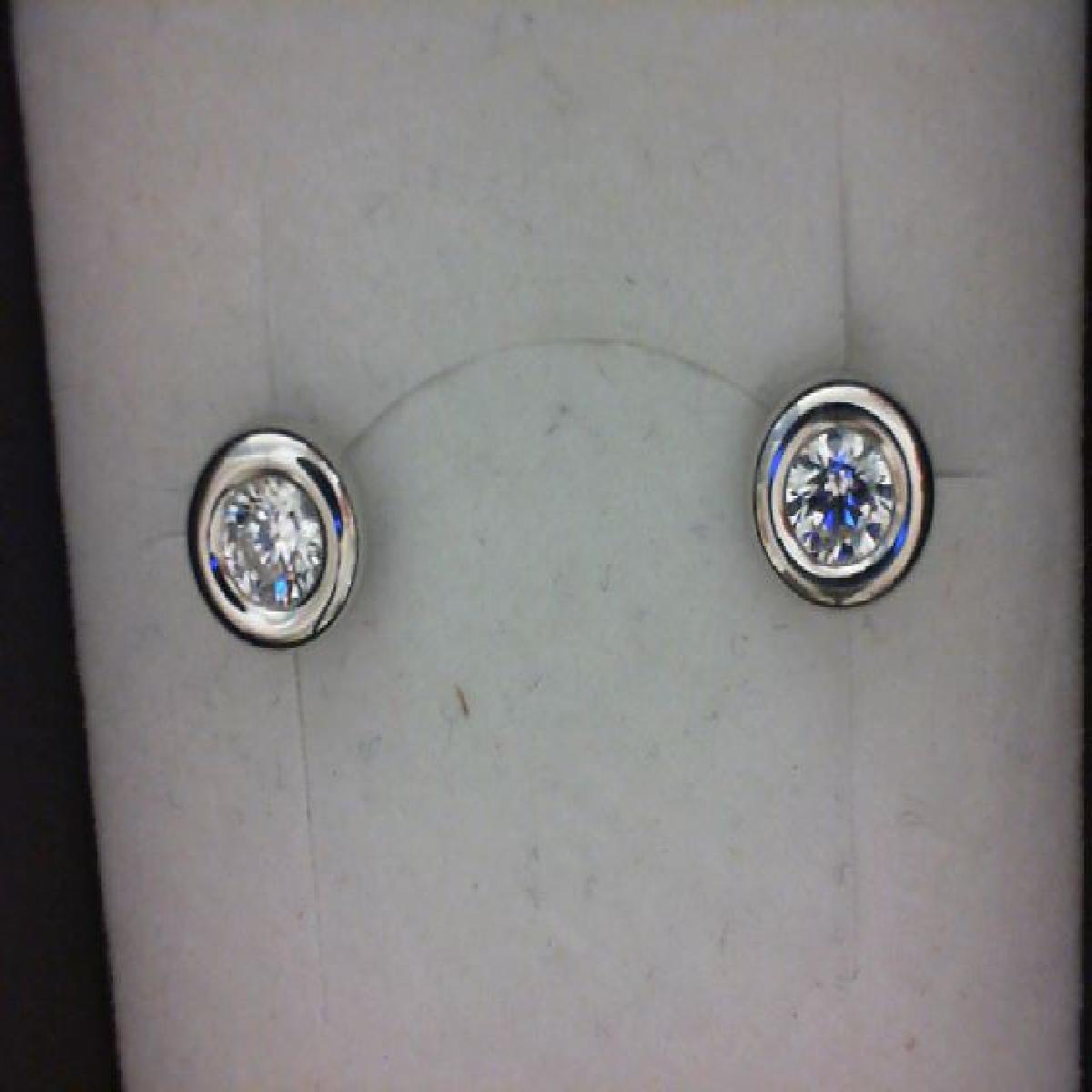 Boutons D'Oreille Pierres Blanches AU375 Zirconium