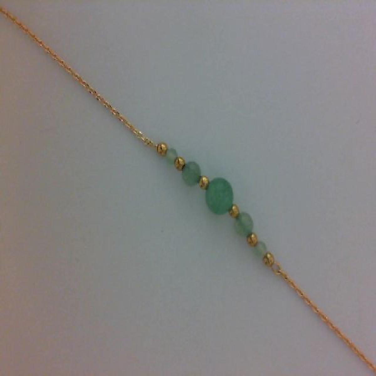 Bracelet Souple Pour Femme – Aventurine Naturelle, Longueur Ajustable, Finition Satinée
