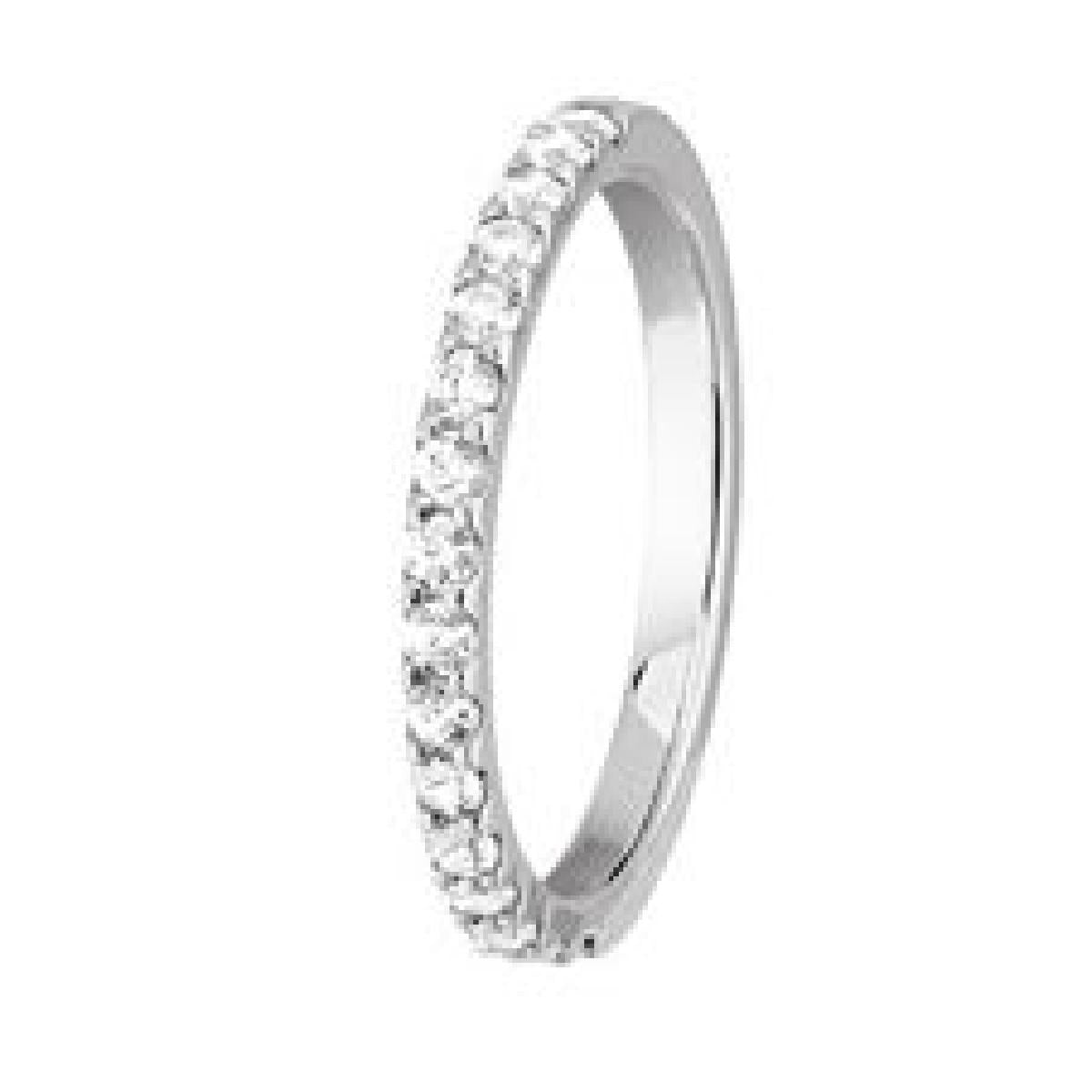 Alliances 1/2 Tour Pierres Diamant Taille Brillant Serti À Griffes – Or 18 Carats