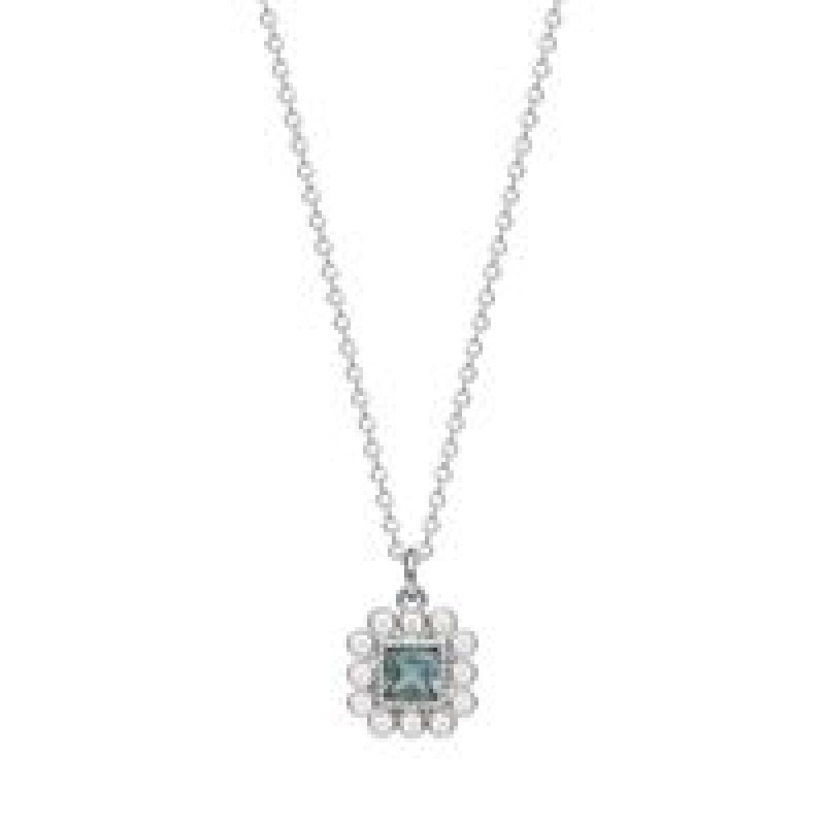 Collier Simple P Couleur Zirconium Dégradé Finition Satinée Et Durable – Argent 925