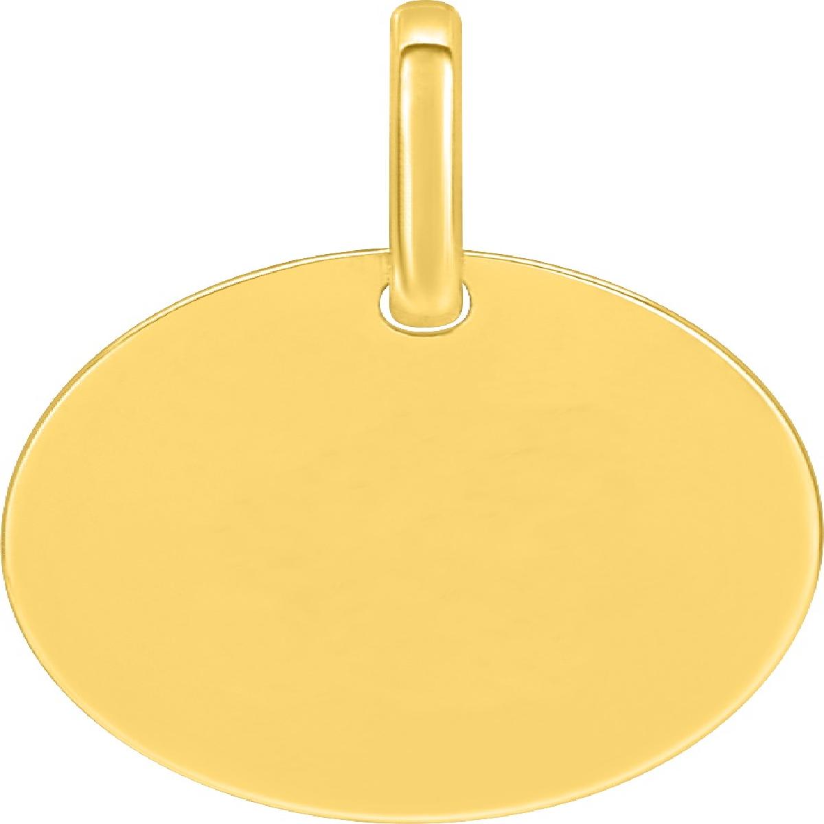 Pendentif Rond Gravable Diamètre 12 mm – Or Plaqué, Personnalisable Sur Une Ou Deux Faces