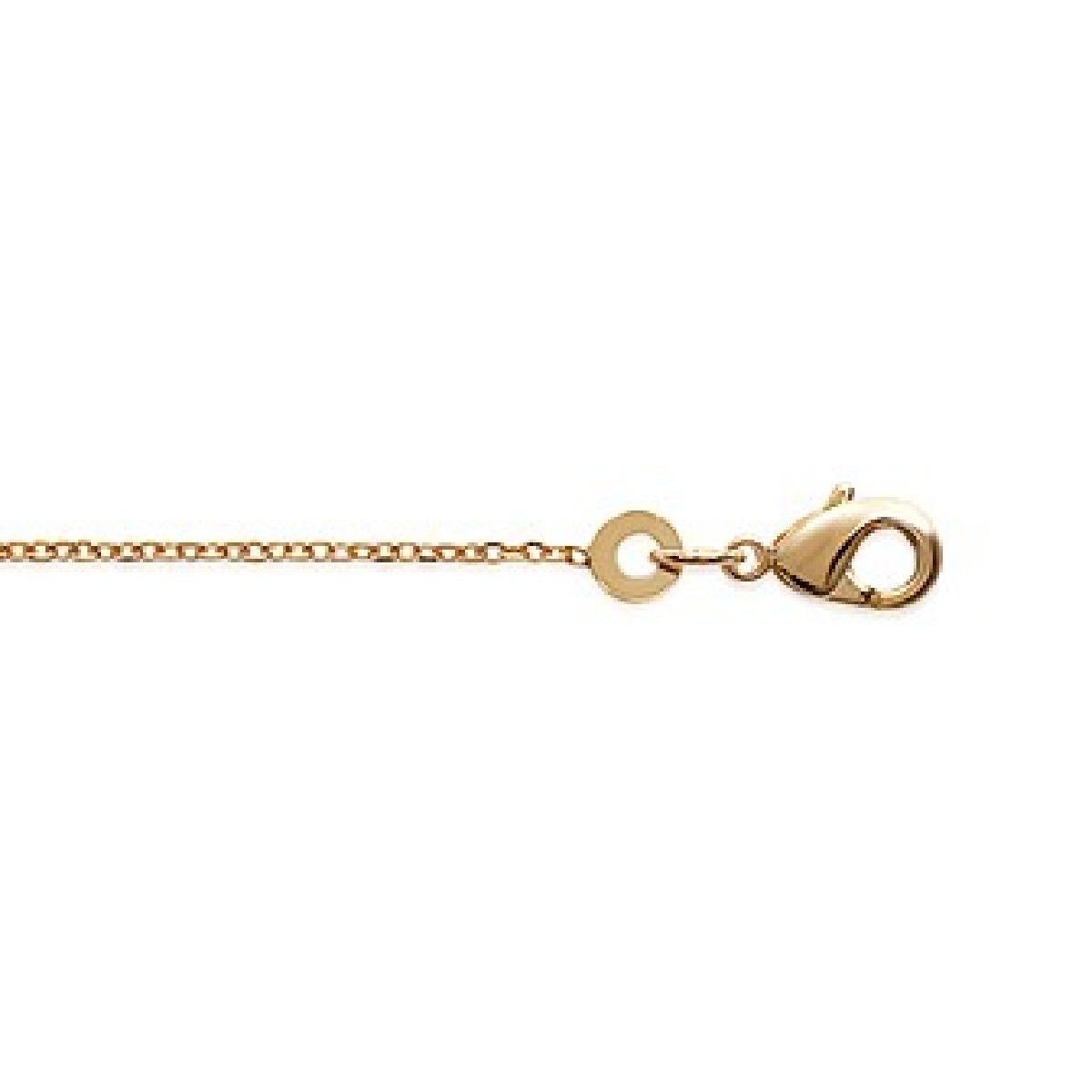 Chaine en plaqué or mqille forçat d'épaisseur 1 mm et de longueur 45 cm