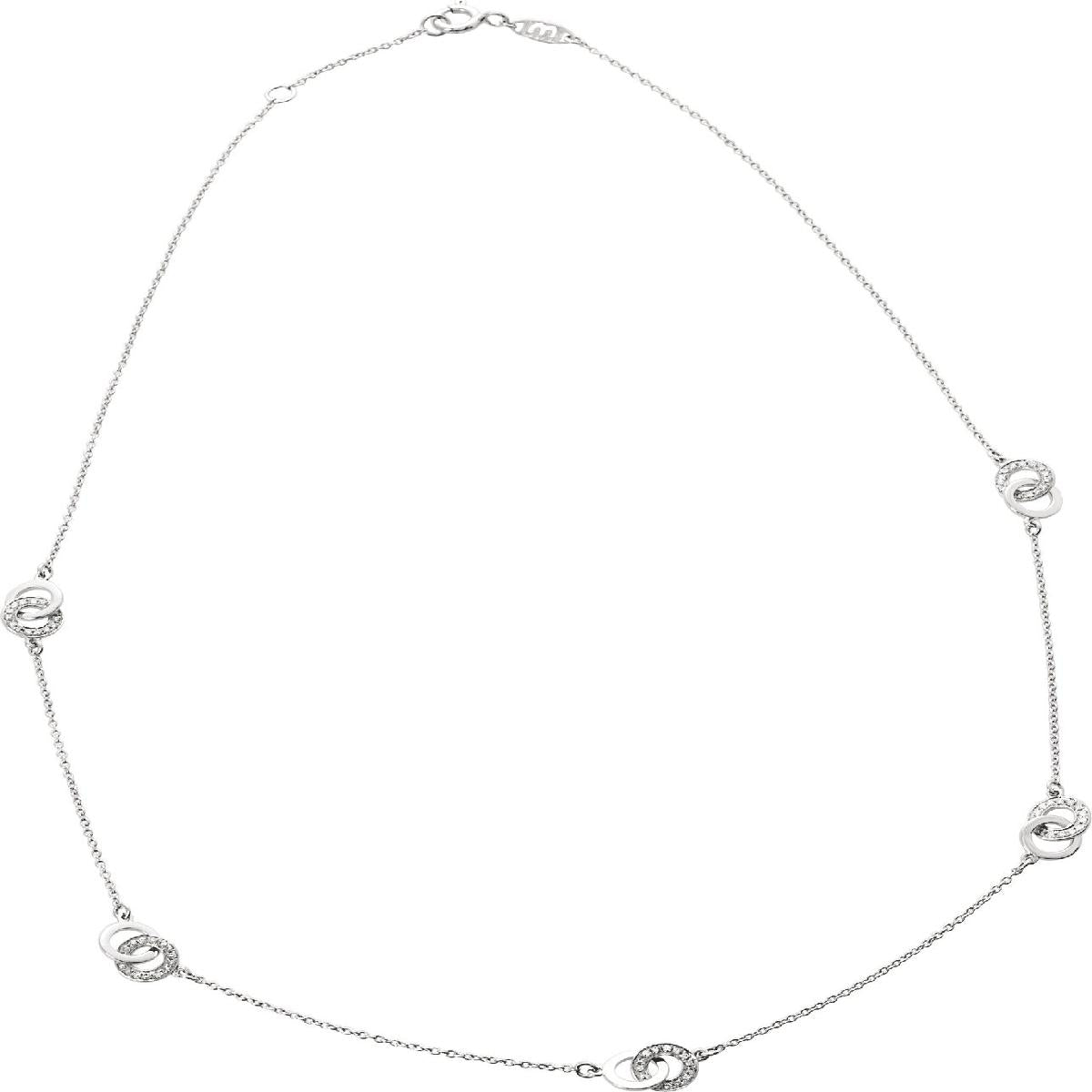 Collier Diamant Taille Brillant Longueur Ajustable Chaîne Fine - Or Jaune 18 Carats