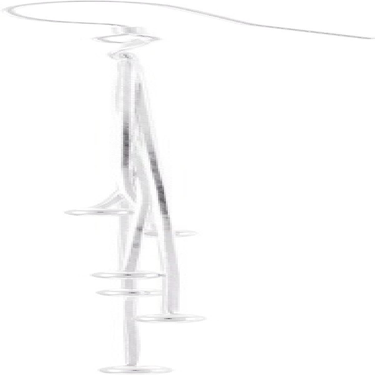 Boucles D'Oreilles À Clous Pendantes En Métal Argenté Finition Satinée AG925 Argent 925