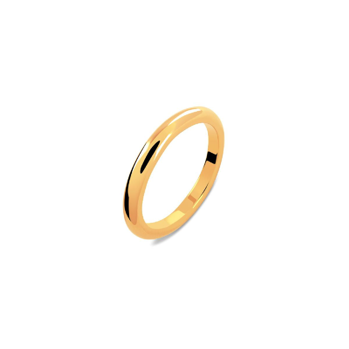 Alliances Lisses De Mariage Traditionnelles Et Intemporelles Signées ALOÏZE AU750 Or Jaune 18 Carats