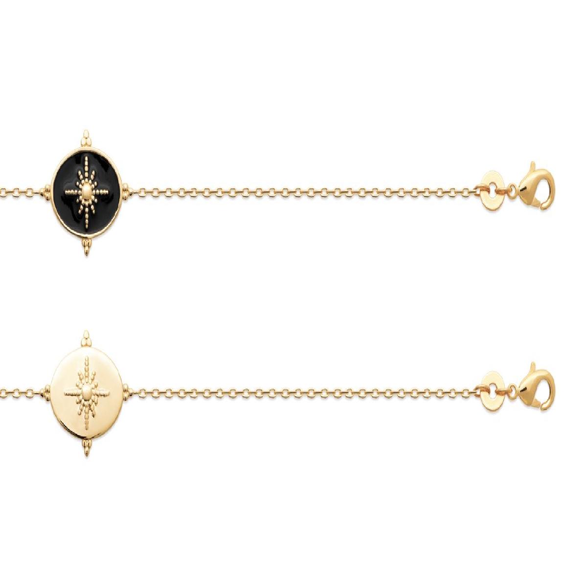 Bracelet Motif Perlé – Plaqué Or Jaune 750/1000 3 Microns