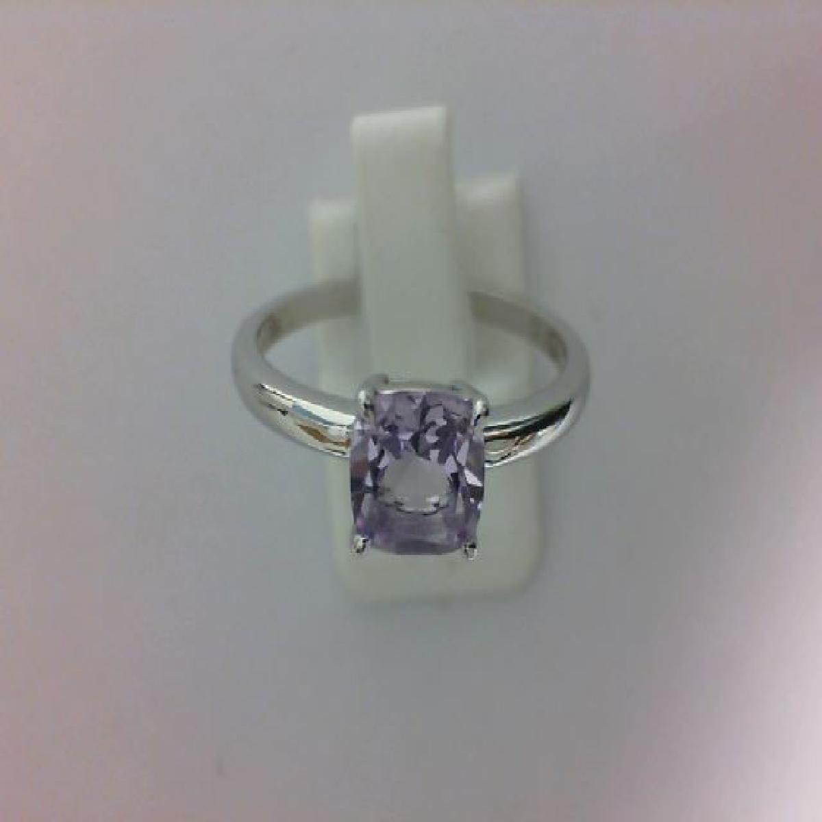 Solitaires Pierre De Couleur Améthyste – Or Jaune 18 Carats Serti Griffe Pour Alliance
