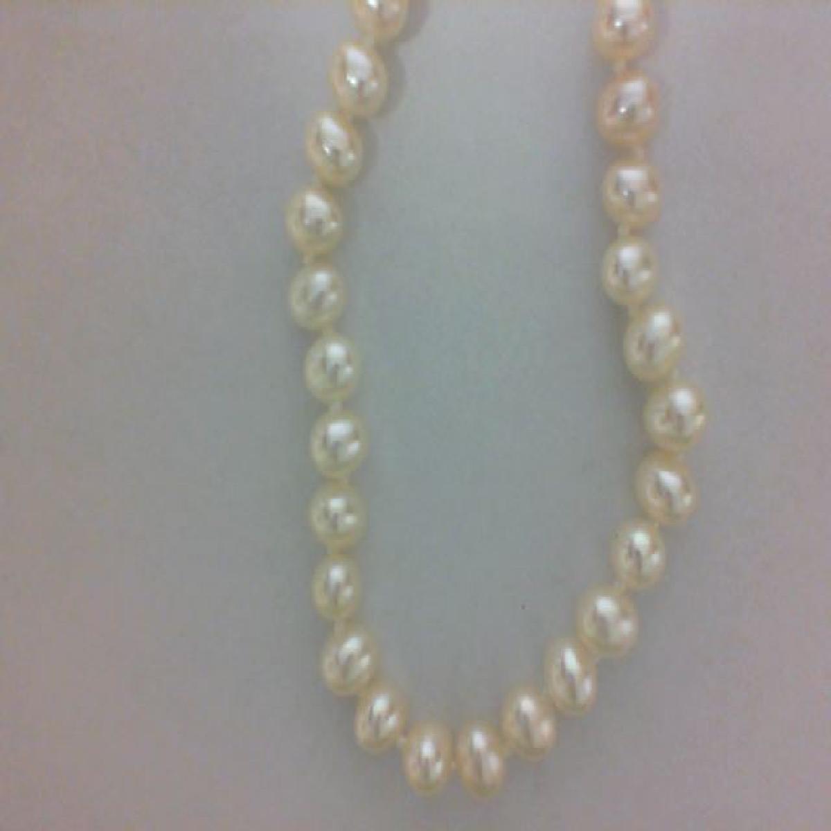Collier Simple P. Blanches Collection Grand Modèle Maille Forçat Légère – Argent 925