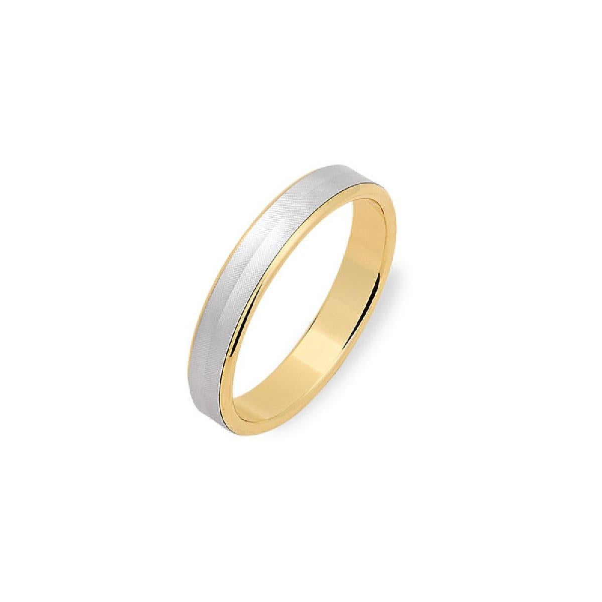 Alliances Lisses Pour Mariage Durable Et Intemporel Pour Femme AU750 – Or Jaune 18 Carats