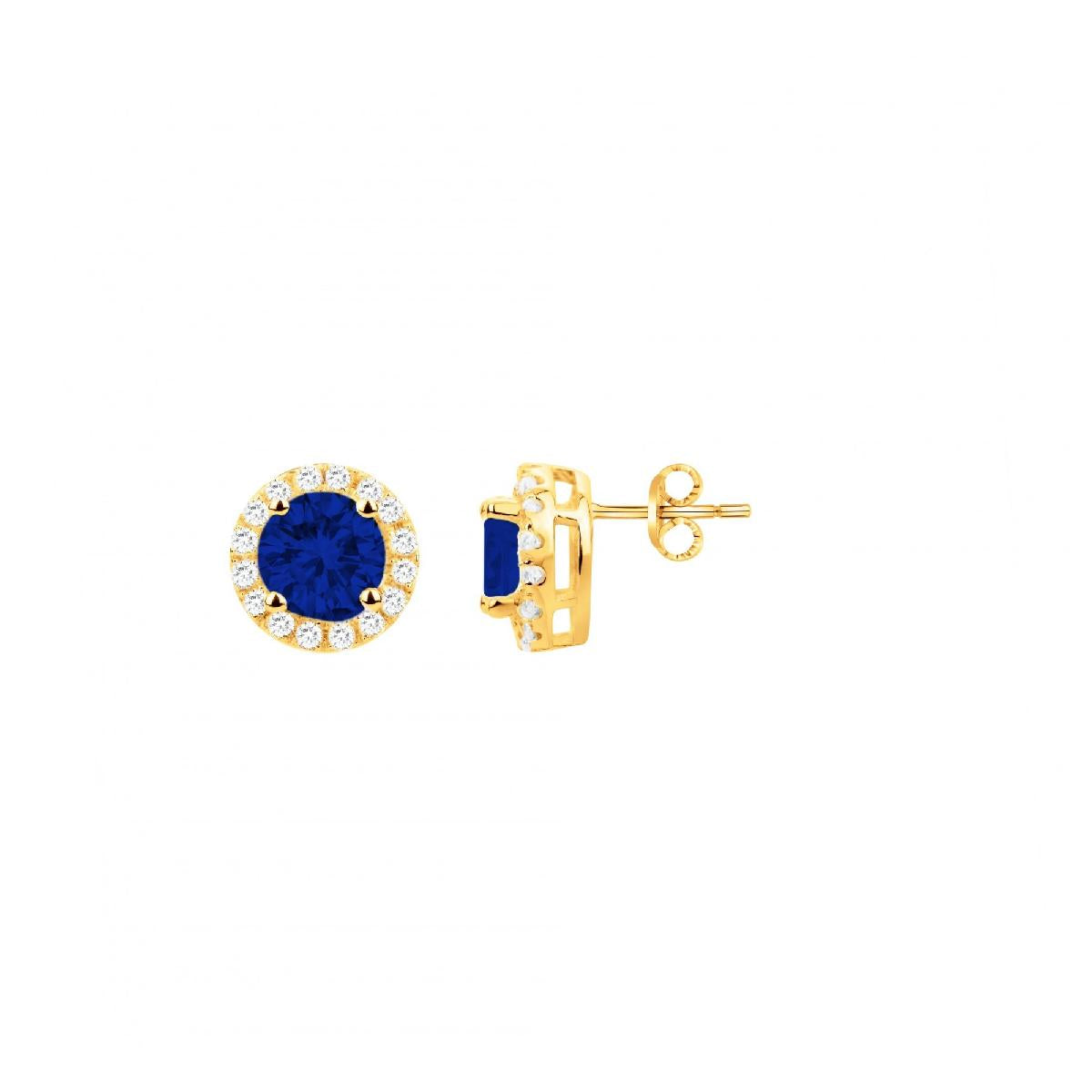 Boutons Pierres de Couleur Facettées à Monture Discrète et Fixation par Clips Zirconium