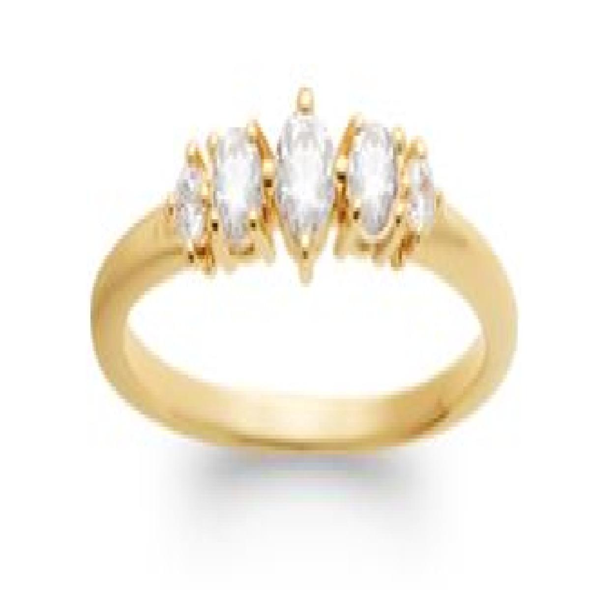 Bague Compositions Pierres Blanches Collection Série Élément Design Modèle – Zirconium