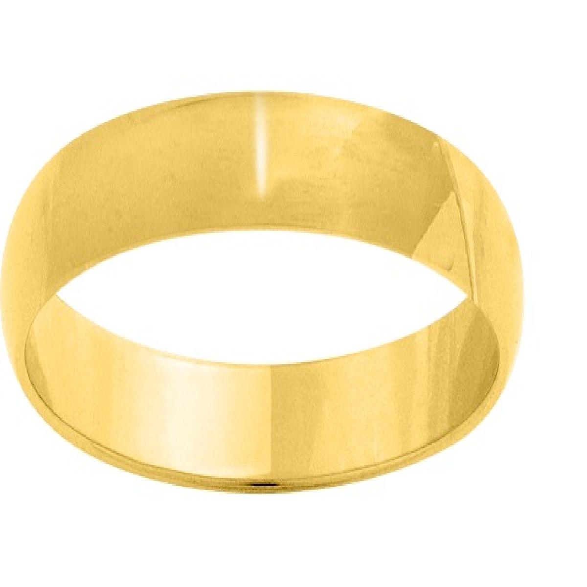 Alliances Lisses AU750 Or Jaune 18 Carats Largeur 4 Mm Intérieur Plat Finition Polie