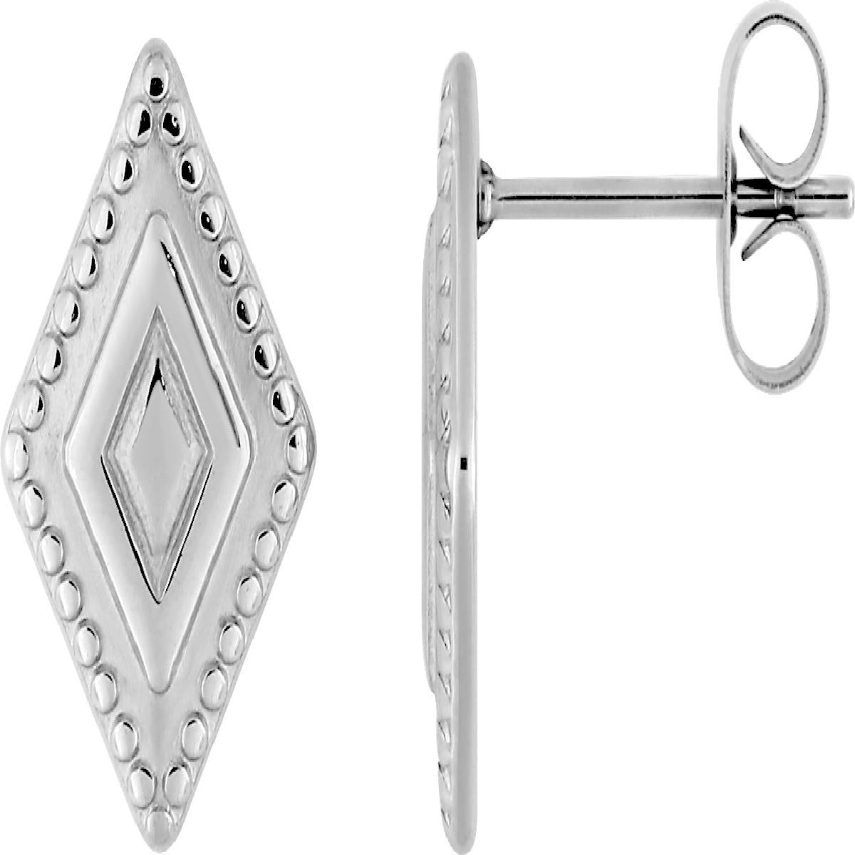 Boutons D'Oreille À Bouton Rond, Design ALOÏZE Cylindre, Collection Actuelle – Acier Inoxydable
