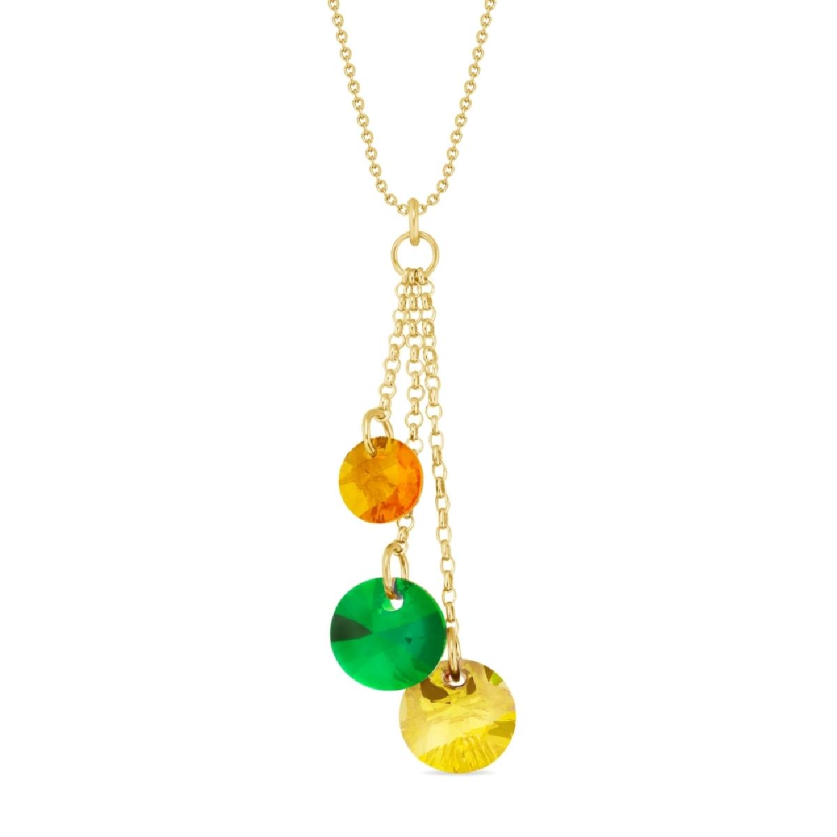 Colliers Simples P Couleur Version Fine Longue avec Fermoir Mousqueton en Argent 925