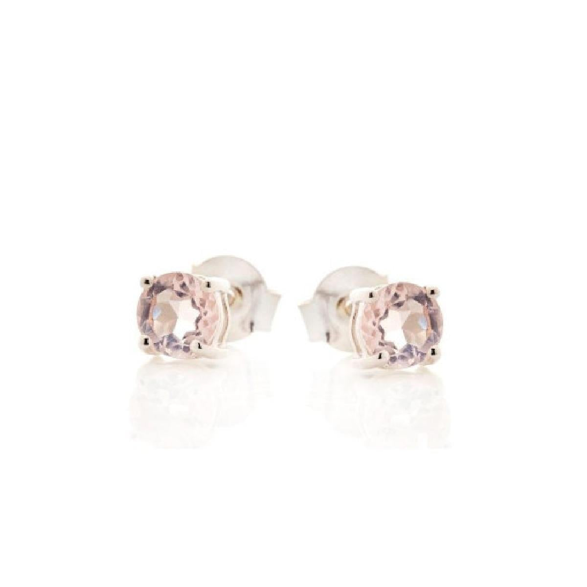 Boutons d'oreille en pierres de couleur AG925 – Quartz