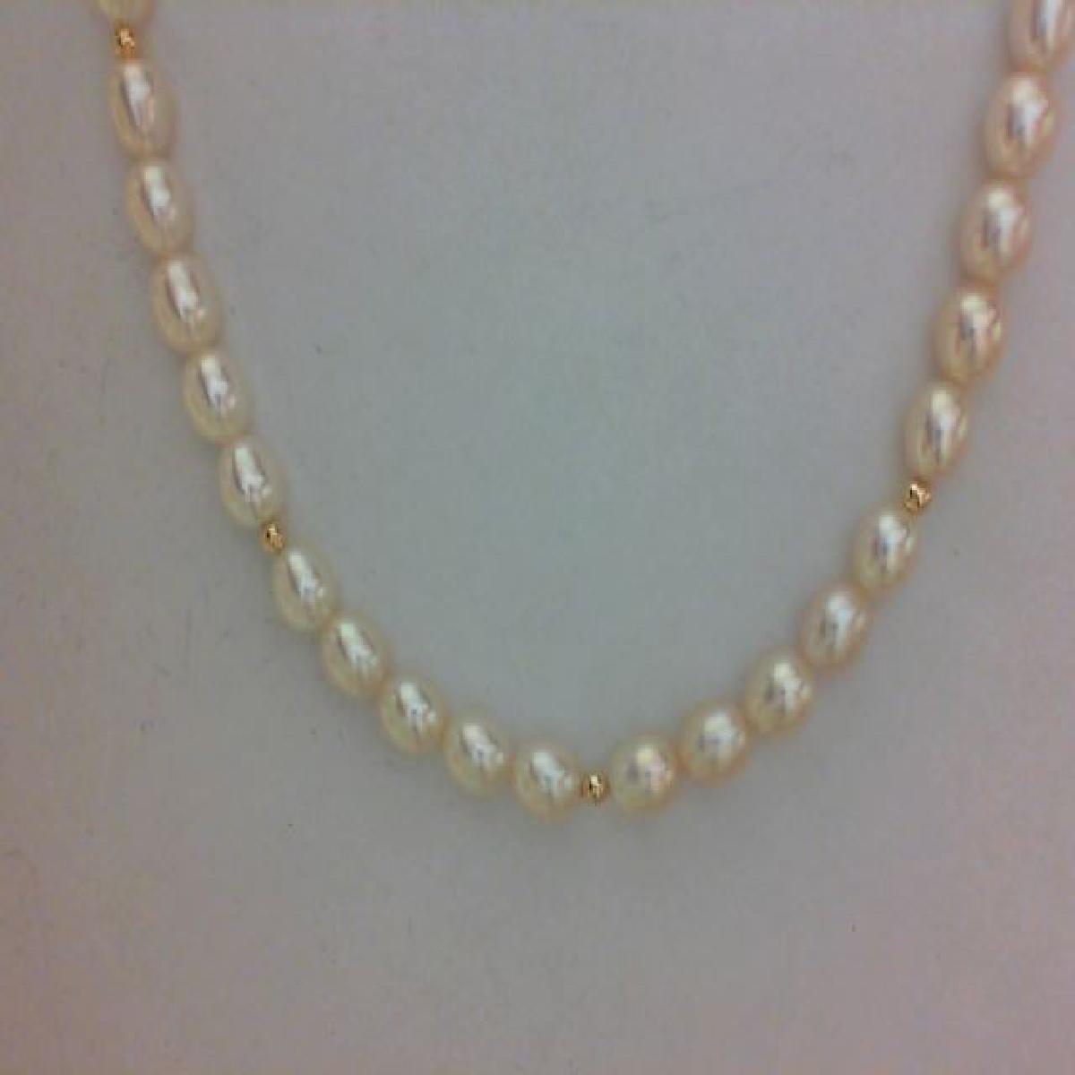 Collier Simple P Blanches – Or Jaune 18 Carats