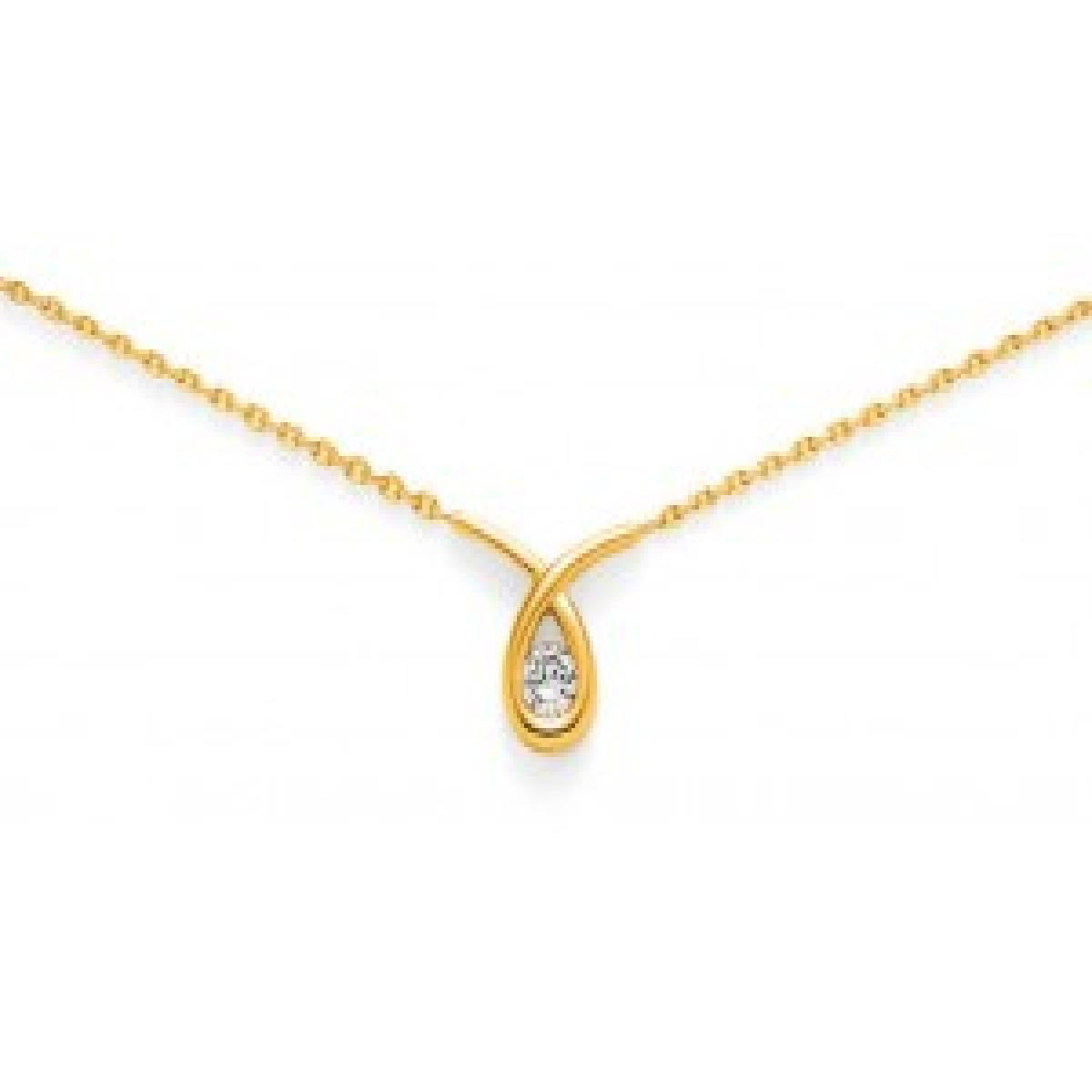 Collier Longue Maille Petite Lueur Des Étoiles Filantes Lumineuses – Or Jaune 18 Carats