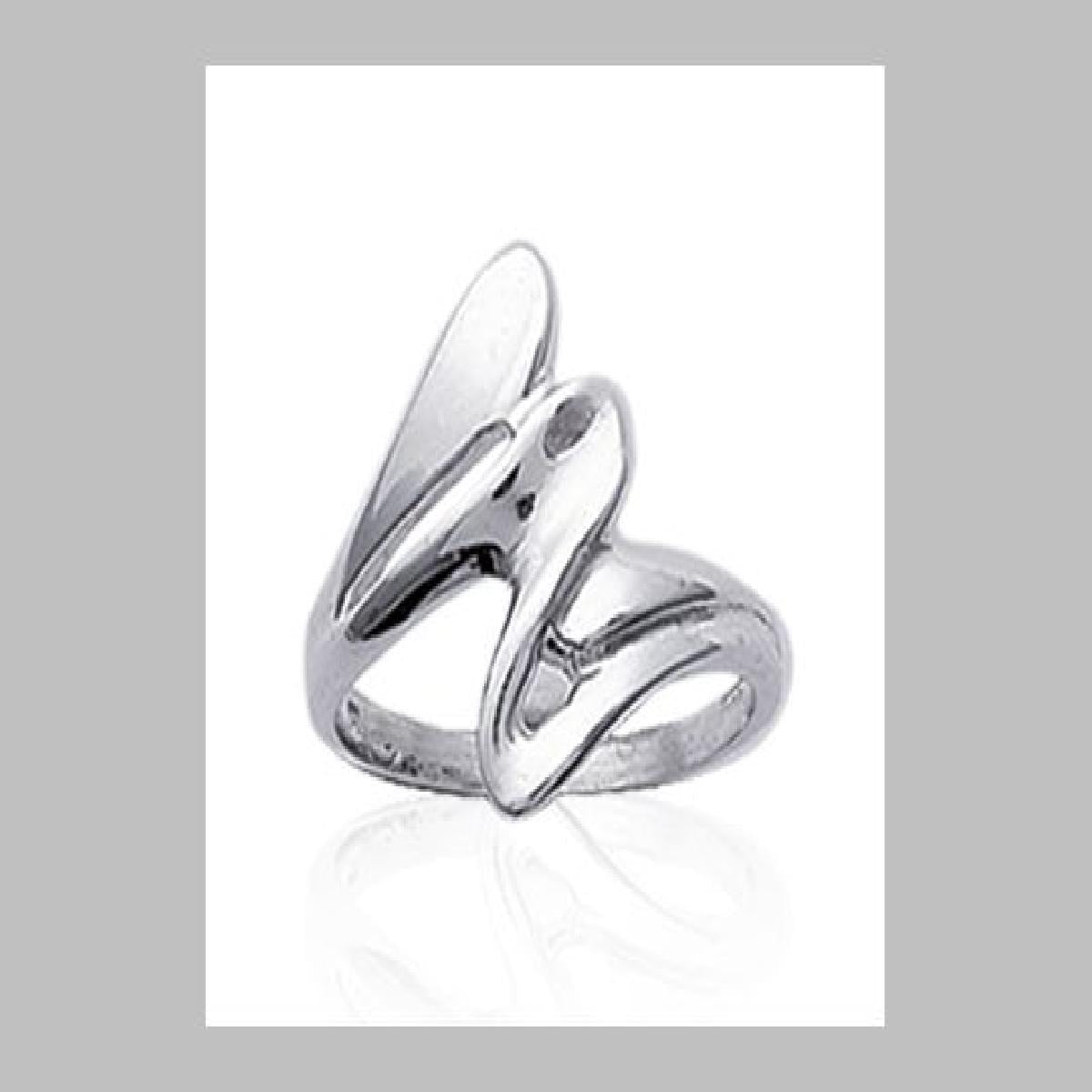 Bague Solitaire AG925 Gravée et Ajustable, Finition Satinée et Polie – Argent 925
