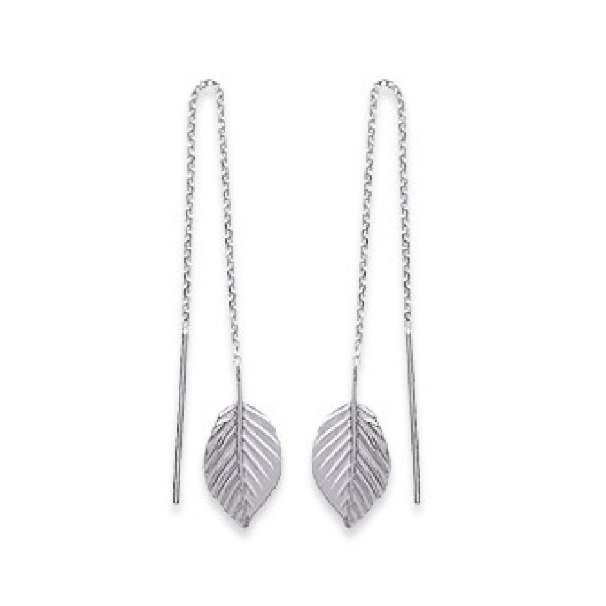 Boucles D'Oreilles Pendantes Fines À Motif Géométrique Récurrent AG925 – Argent 925