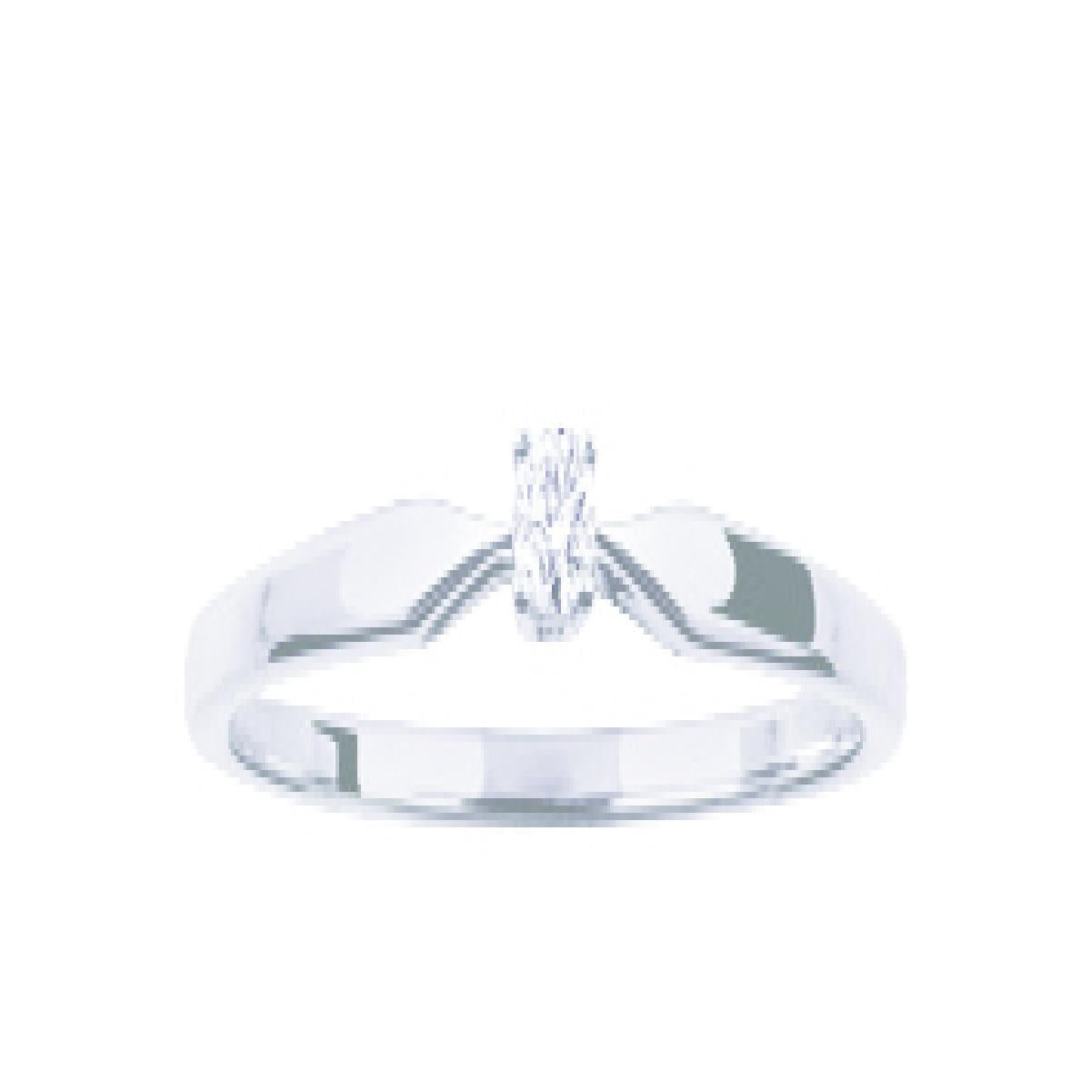 Solitaire AU375 – Or Jaune 9 Carats et Diamant Taille Brillant 0,50 Carat Couleur G VVS2