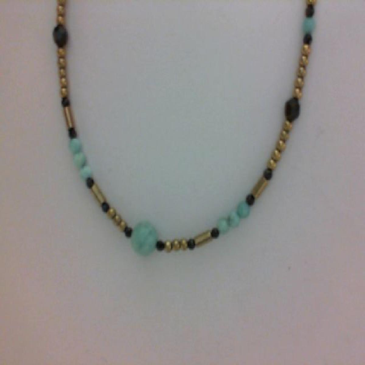 Collier Simple P Couleur Chaîne Délicate Finition Satinée Longueur Réglable – Hématite