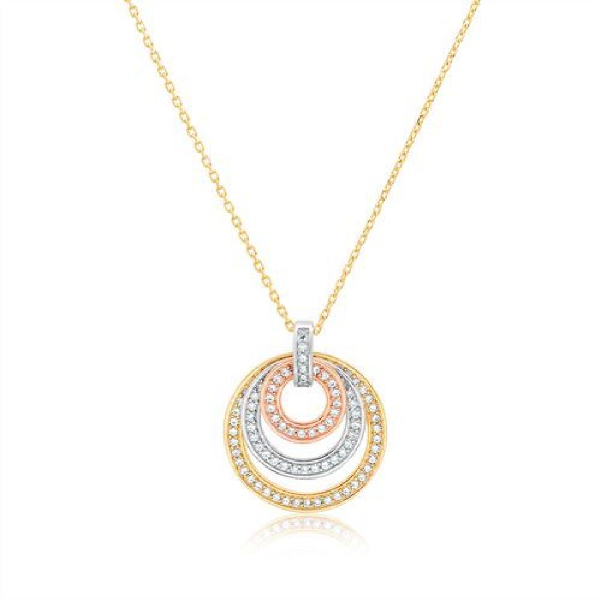 Collier Longueur Ajustable en Maille Fine et Torsadée avec Fermoir Mousqueton AU375 – Zirconium