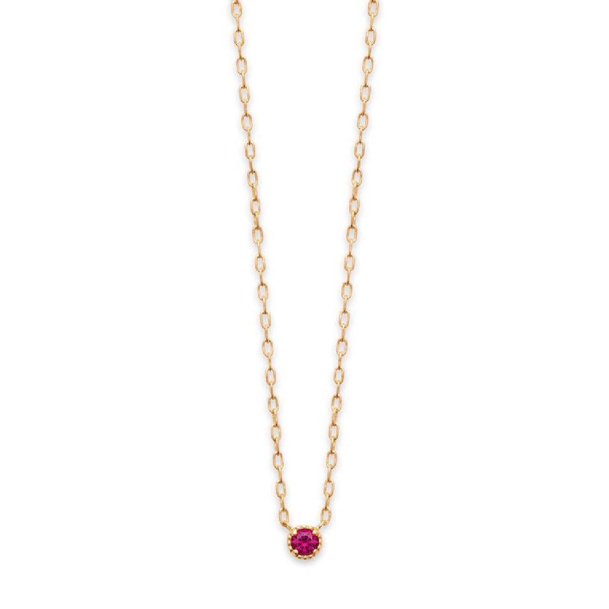 Collier Simple Plus Couleur Édition ALOÏZE Chaîne Fine Maille Collection – Zirconium