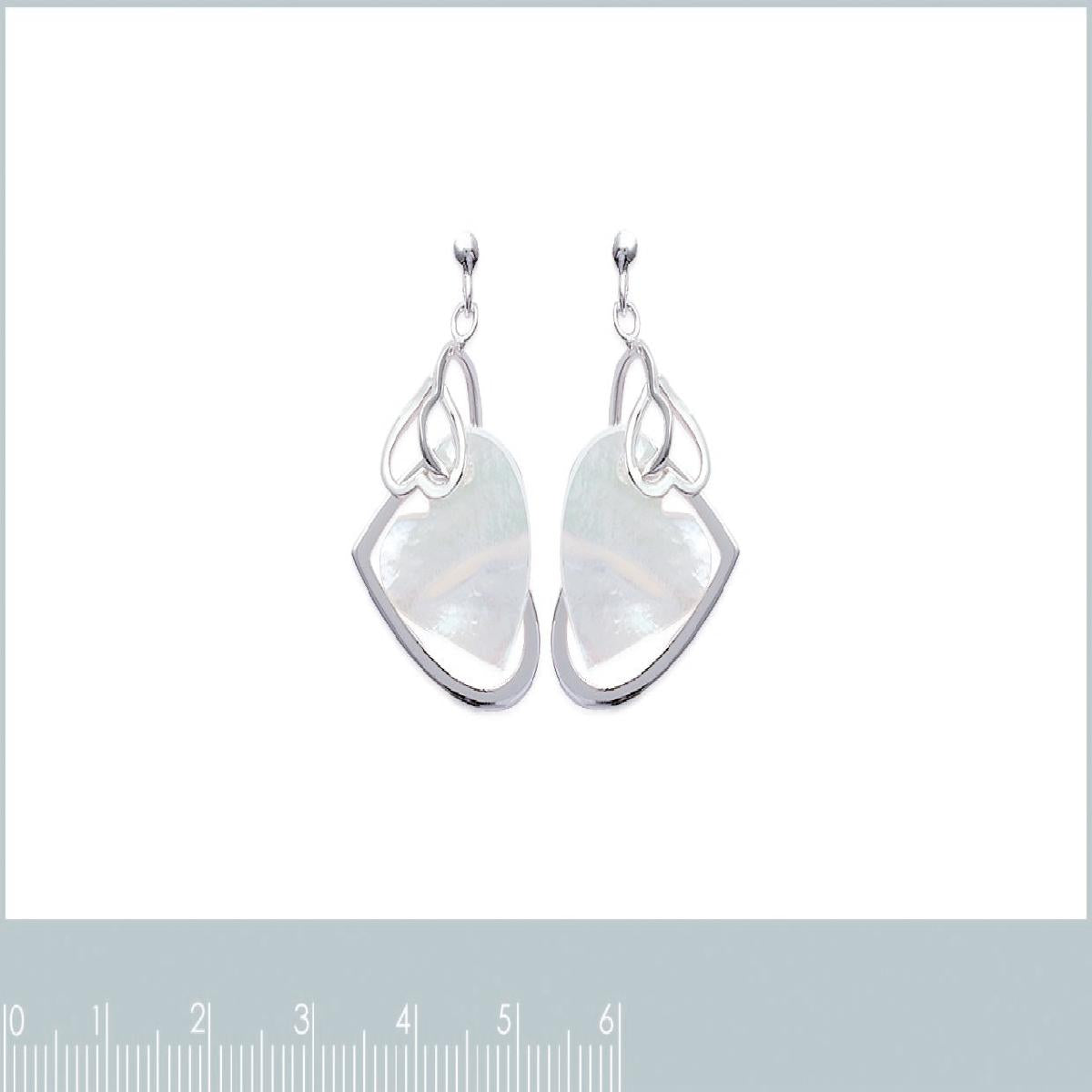 Boucles D'Oreilles Pendantes En Forme Goutte AG925 Avec Crochet Finement Travaillé – Argent 925