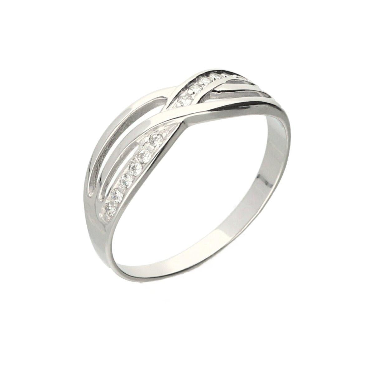Bague AG925 - Argent Rhodié 925/1000 Et Oxydes De Zirconium Blancs Scintillants Dans La Lumière