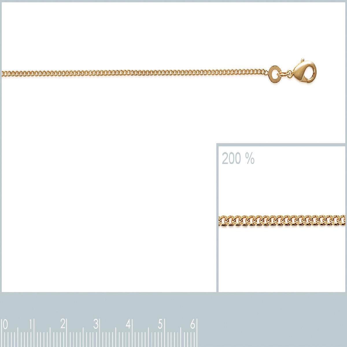 Collier Empreinte de Lune Gravée sur Maille Fine Classique Modèle Essentiel – Or 18 carats