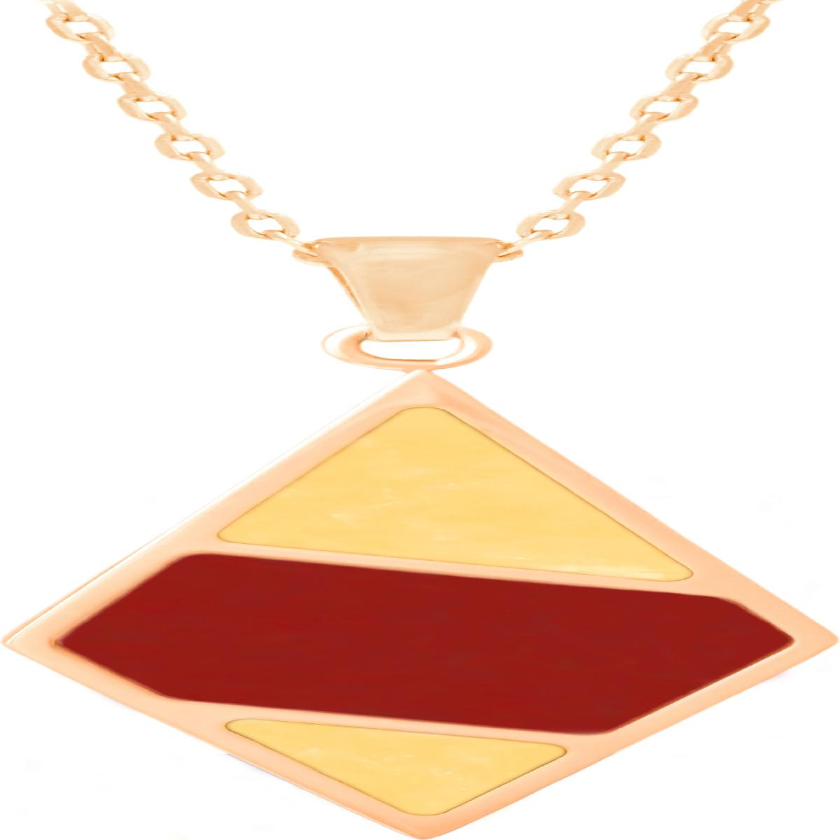 Collier Pendentif Losange en Chaîne délicate et Satinée avec Fermoir Agathe – Acier Doré