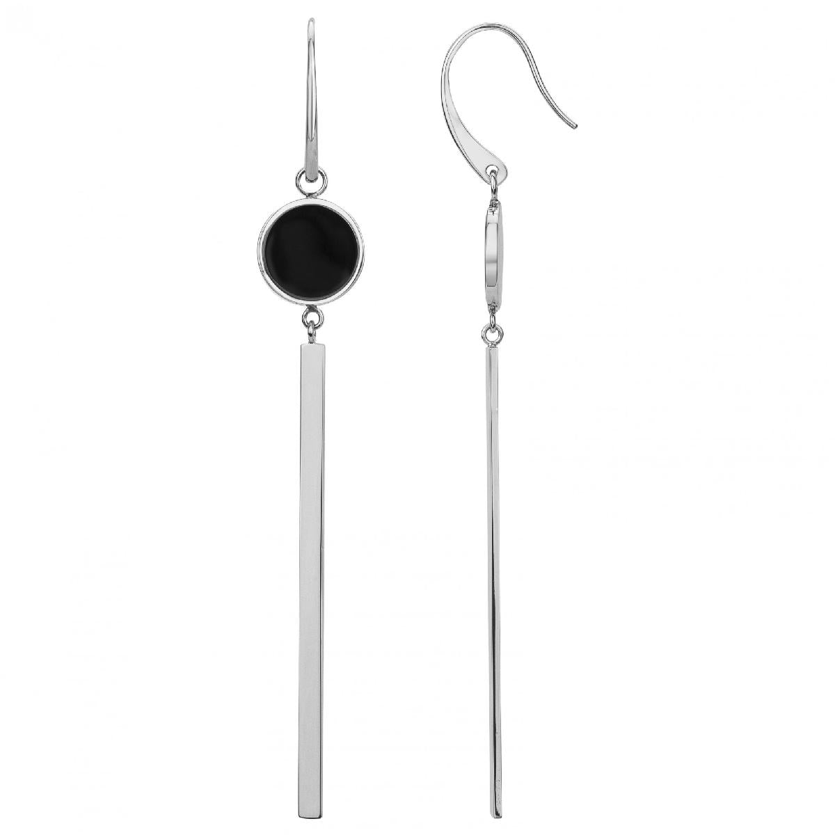 Boucles d'Oreilles Modèle Acier et Céramique en Acier Inoxydable et Céramique par Aloïze, Pièce de Bijouterie Fine