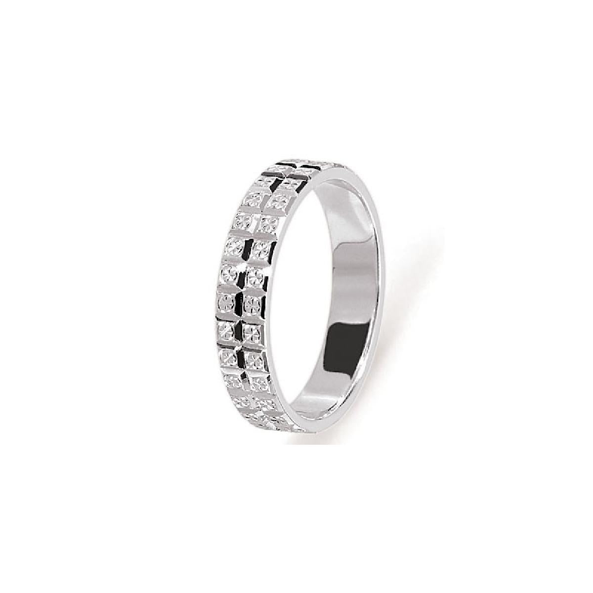 Alliances À Motifs Gravés D'Entrelacs Géométriques Et Motifs Floraux Délicats – Or 18 Carats